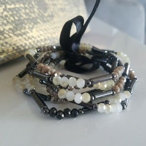 NWT AQUA Beaded Bracelet